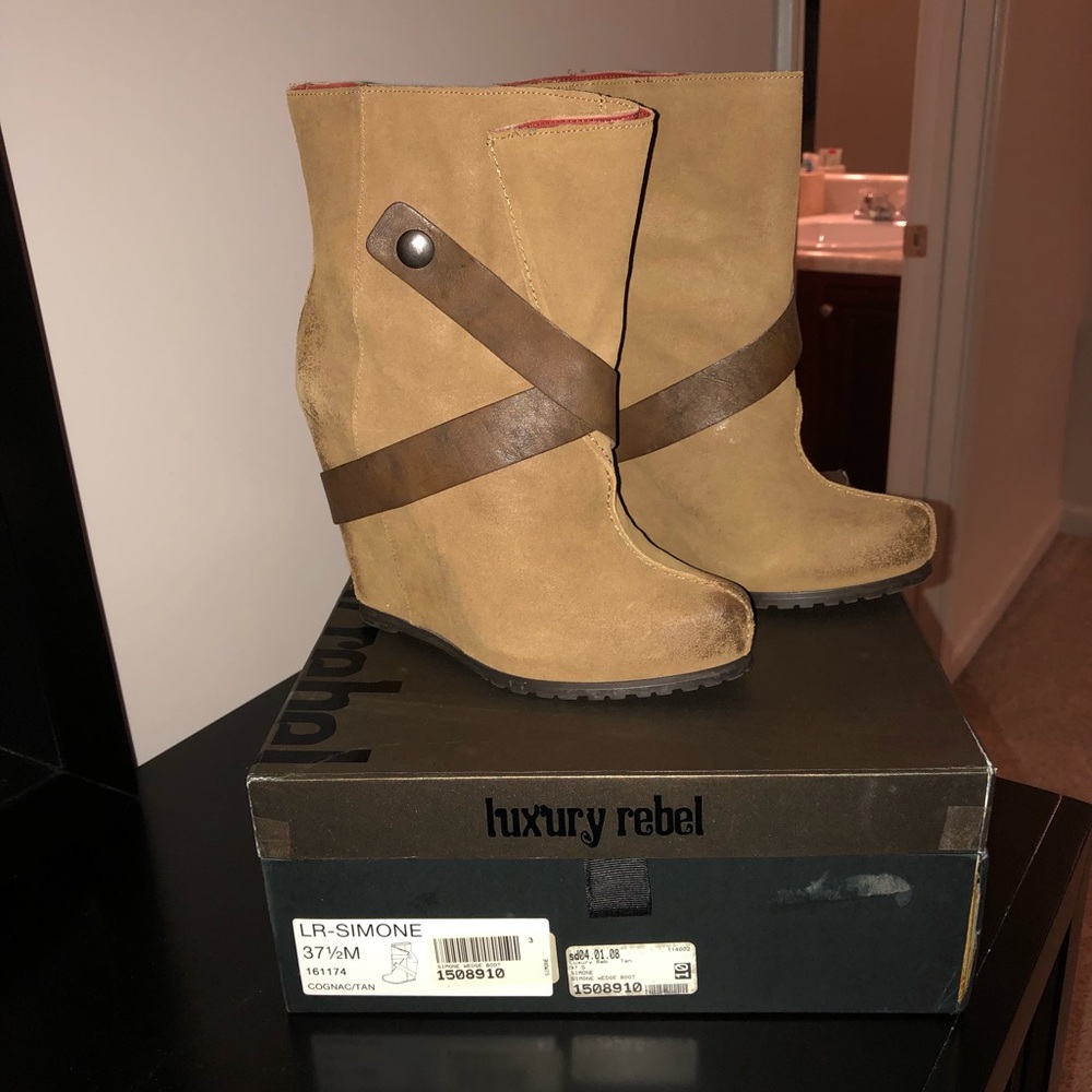 Luxury Rebel wedge bootie